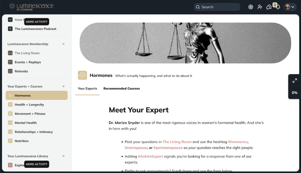 Luminescence desktop — Hormones topic